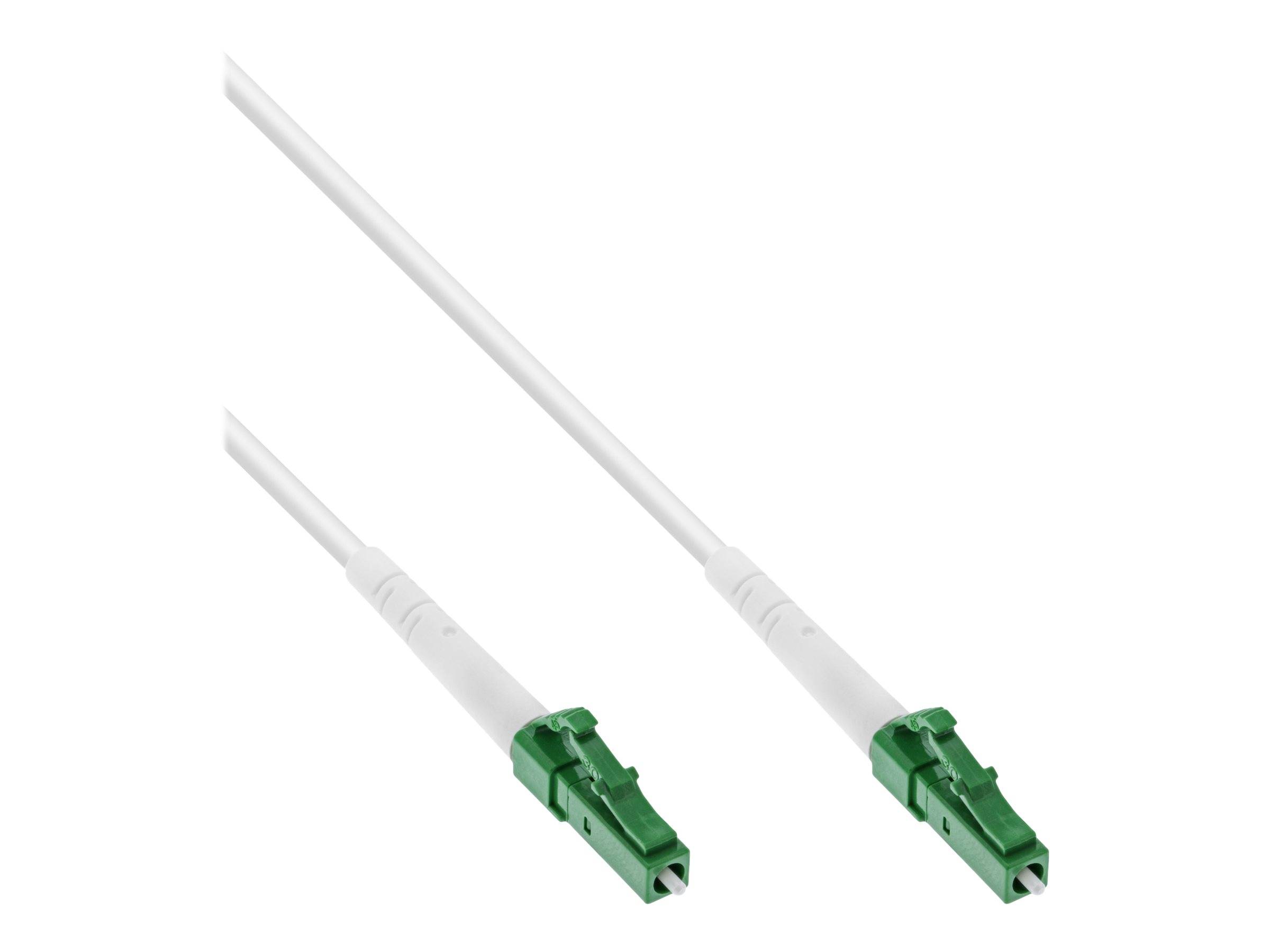 INLINE - LWL Simplex Kabel - FTTH - LC/APC 8° zu LC/APC 8° - 9/125µm - OS2 - 1m
