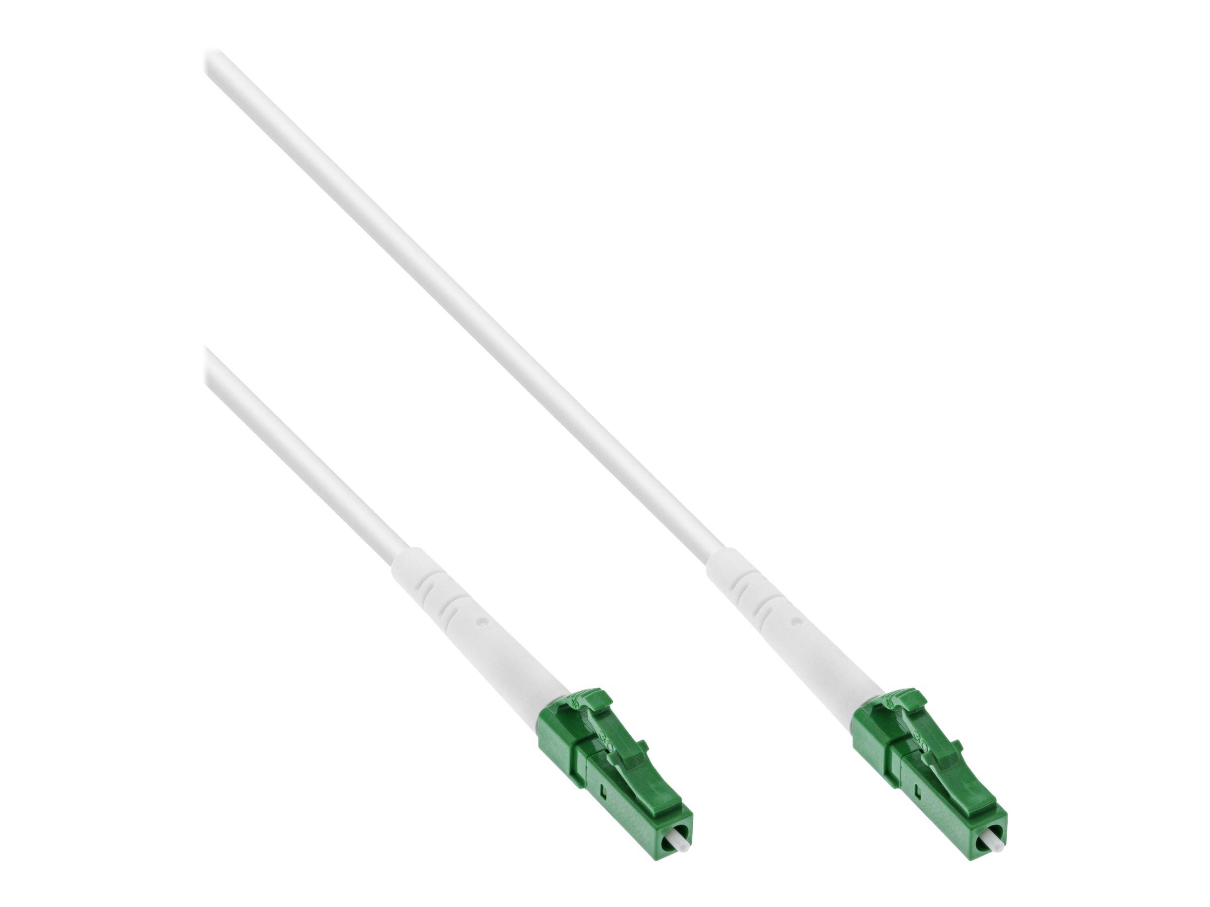 INLINE - LWL Simplex Kabel - FTTH - LC/APC 8° zu LC/APC 8° - 9/125µm - OS2 - 0,5m