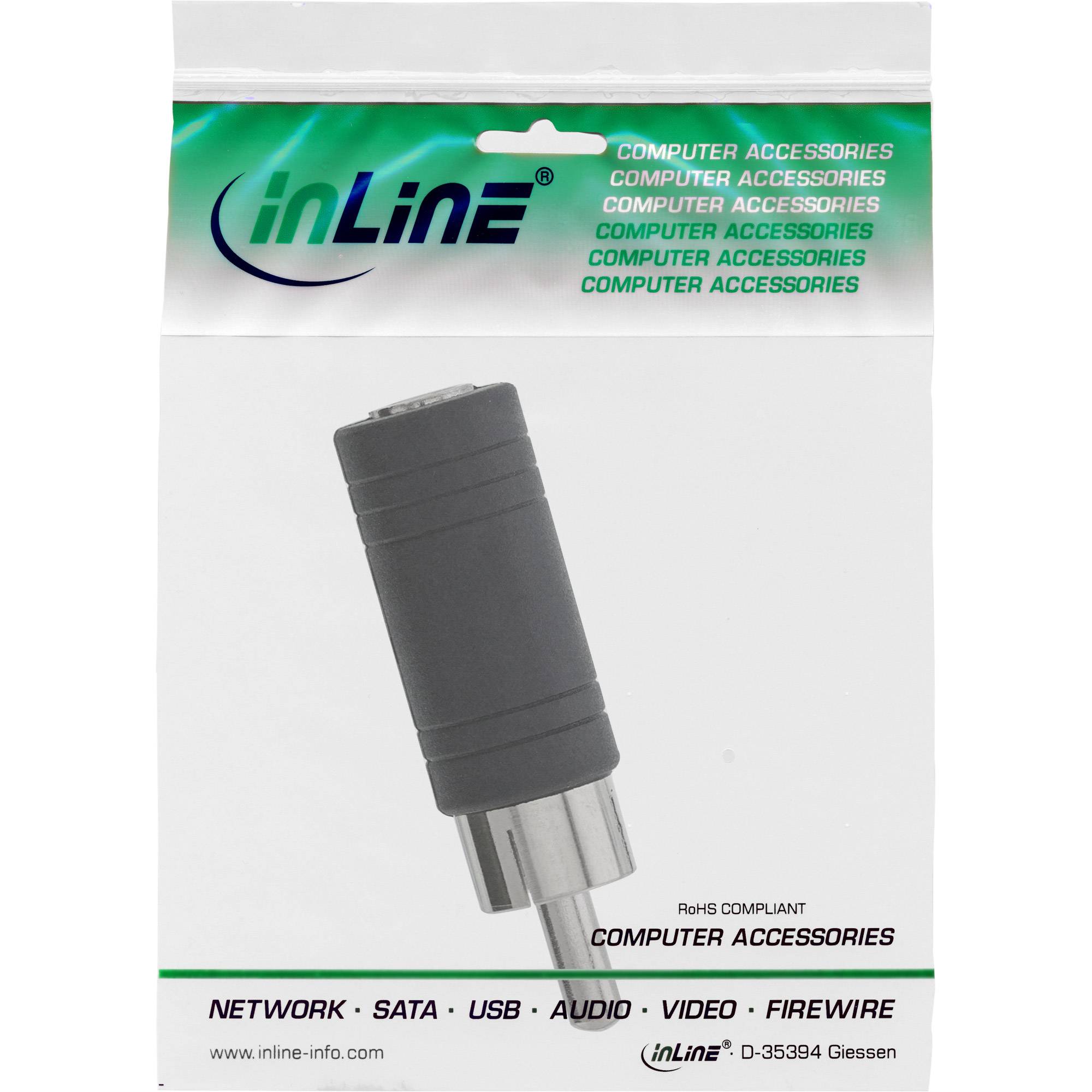 INLINE - Audio Adapter - Cinch Stecker auf 3,5mm Klinke Buchse - Mono