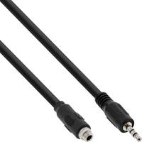 INLINE - Audio Adapterkabel - 3,5mm Stereo Stecker/Einbaubuchse mit Gewinde - 0,6m
