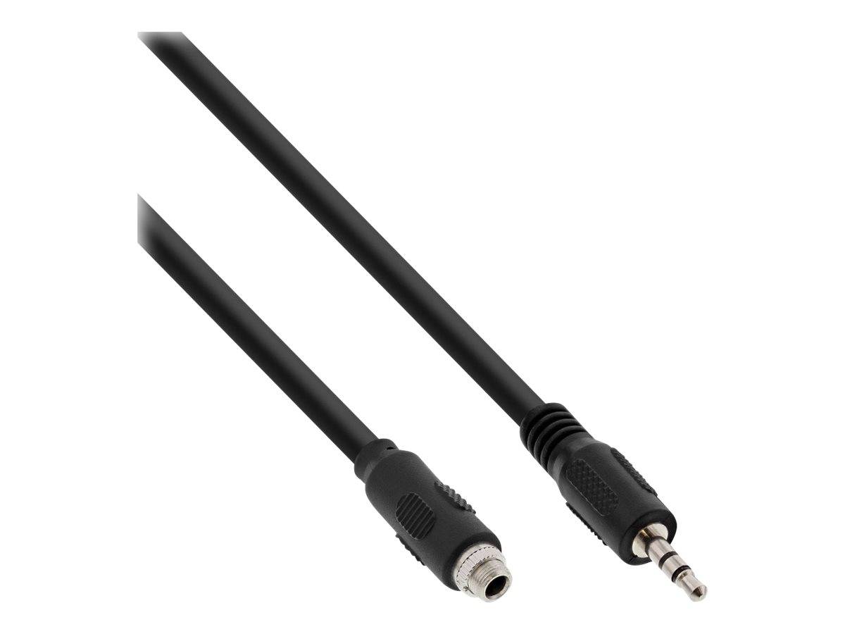 INLINE - Audio Adapterkabel - 3,5mm Stereo Stecker/Einbaubuchse mit Gewinde - 0,6m
