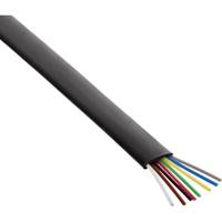 INLINE - Modularkabel - 8adrig Flachband schwarz - 100m Ring