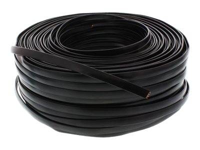 INLINE - Modularkabel - 8adrig Flachband schwarz - 100m Ring