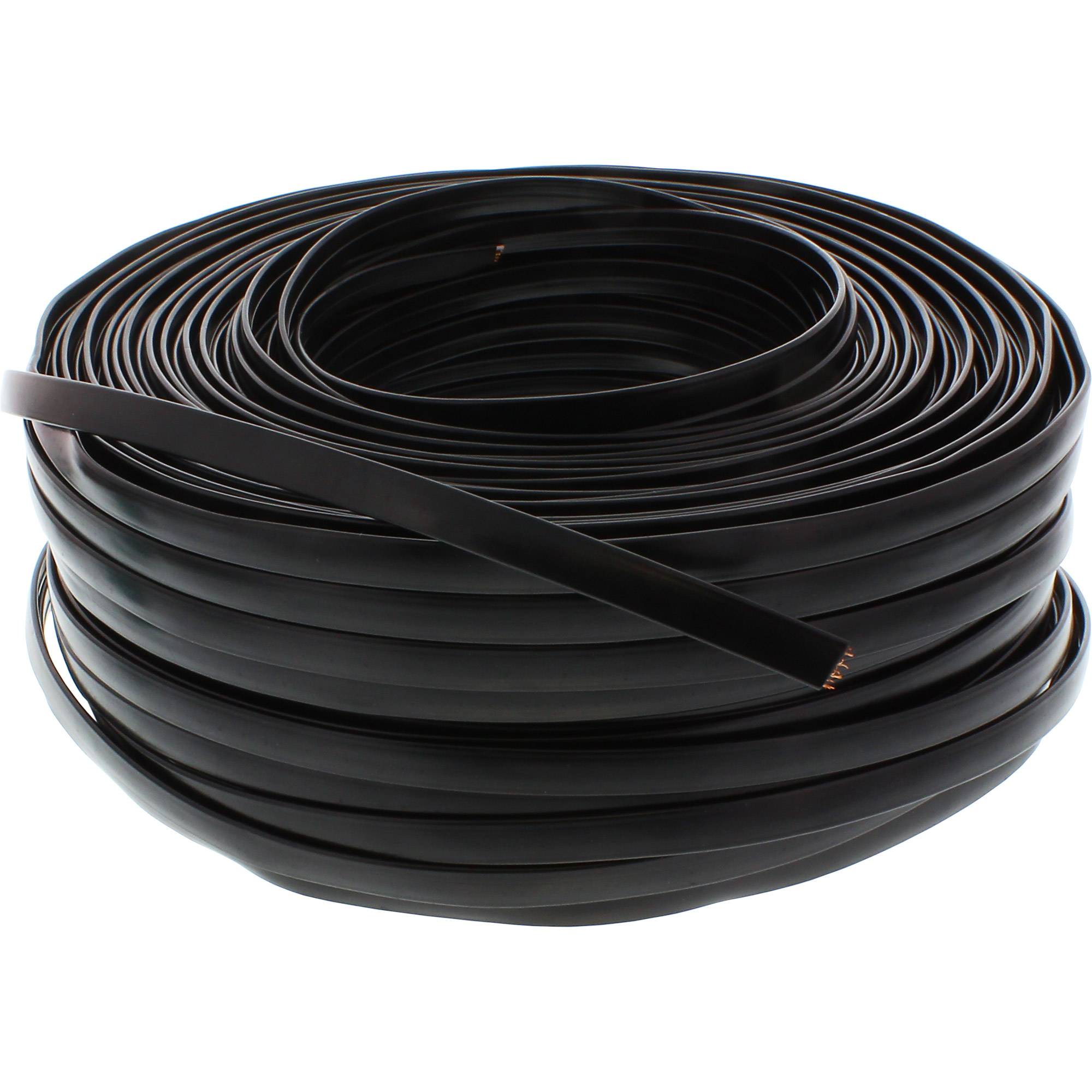INLINE - Modularkabel - 8adrig Flachband schwarz - 100m Ring