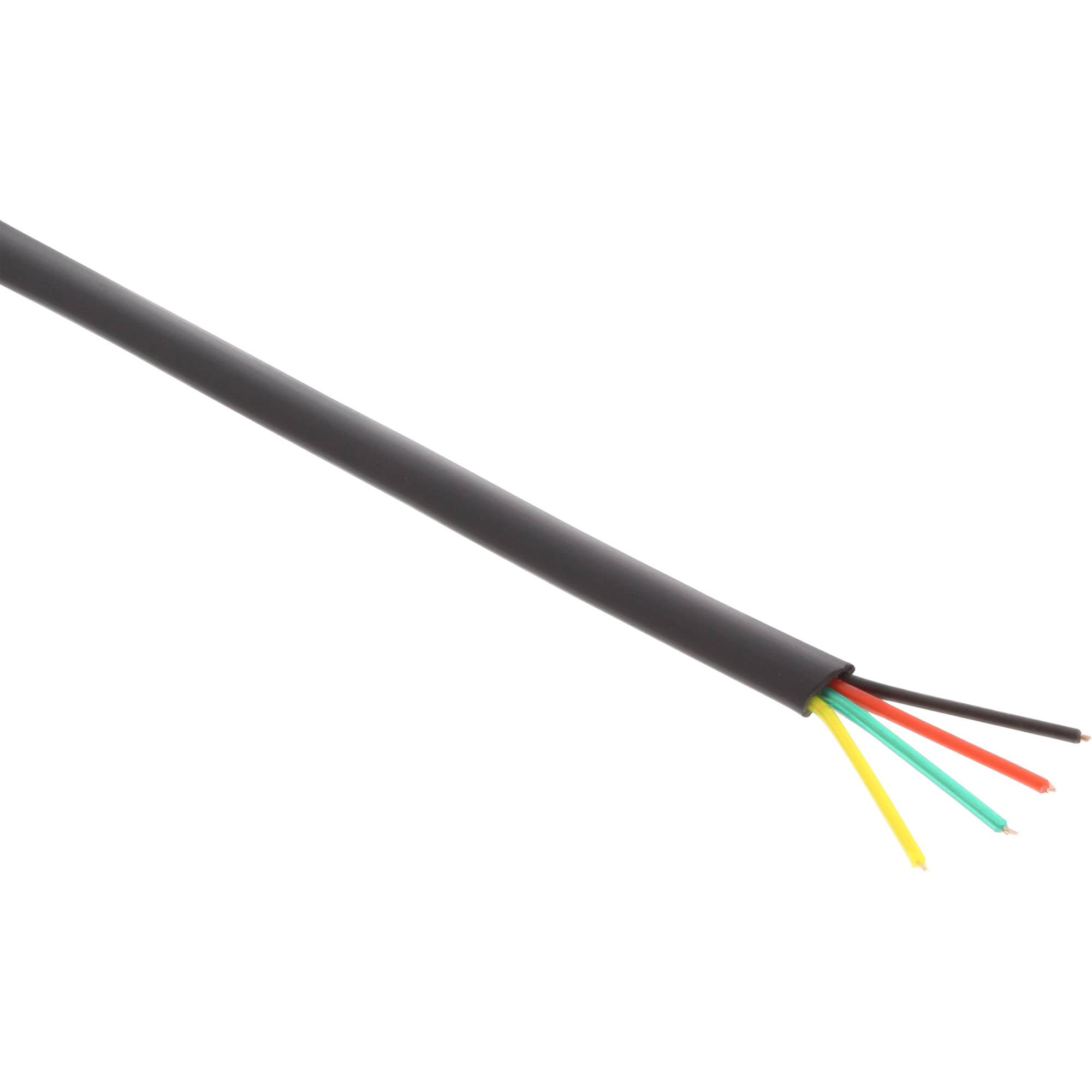 INLINE - Modularkabel - 4adrig Flachband schwarz - 100m Ring