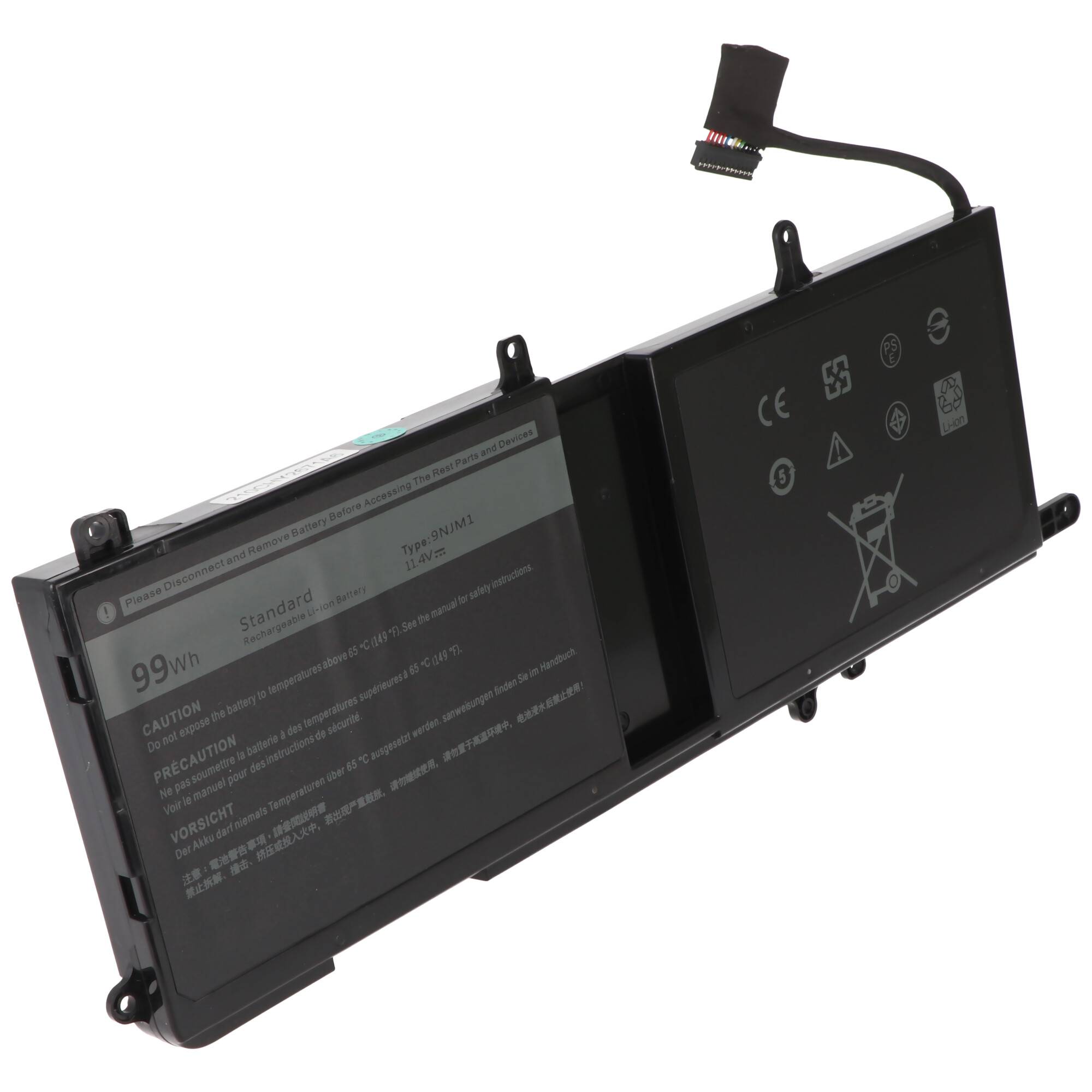 Akku passend für Dell Alienware 17 R4/R5, Li-ion, 11,4V, 8690mAh, 99Wh