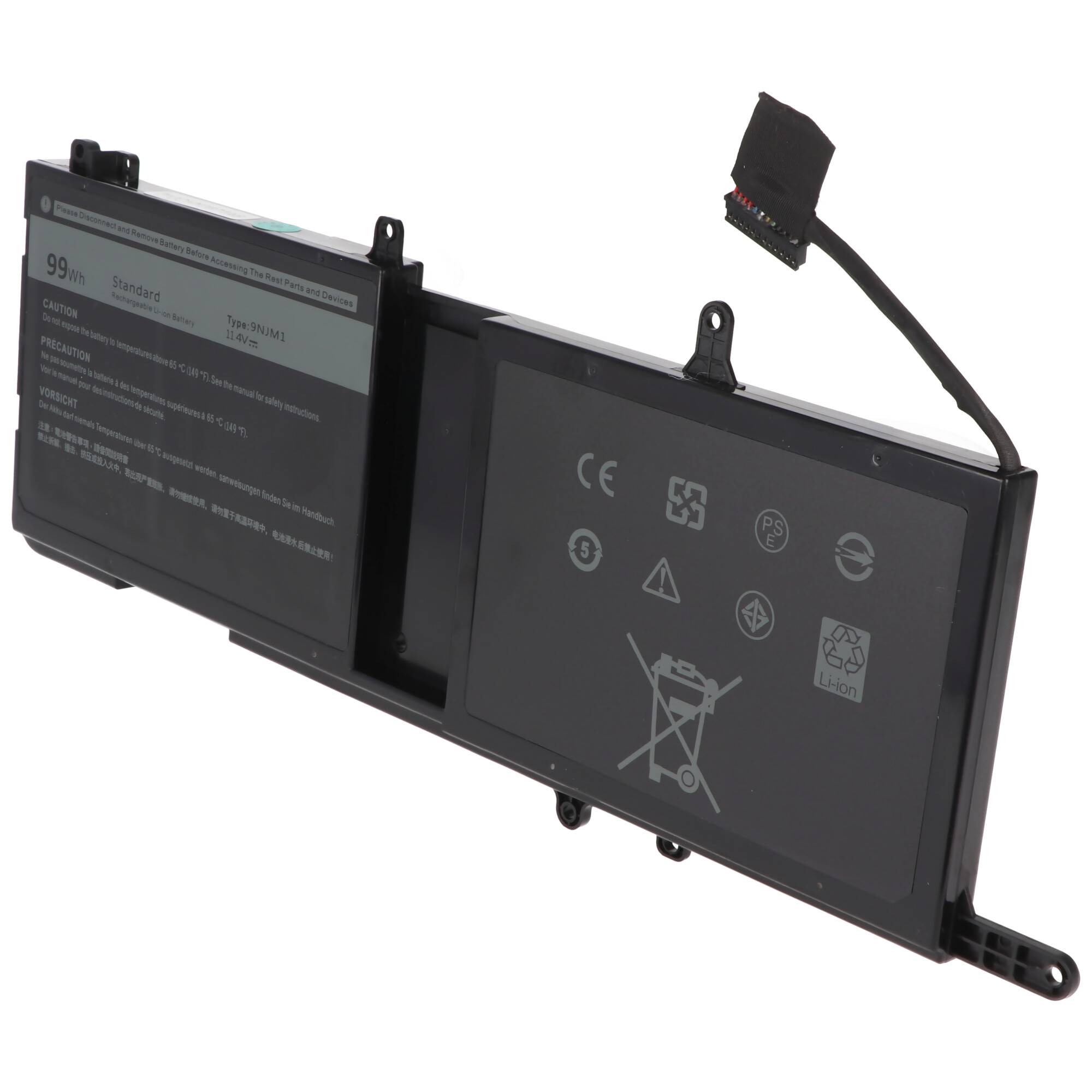 Akku passend für Dell Alienware 17 R4/R5, Li-ion, 11,4V, 8690mAh, 99Wh