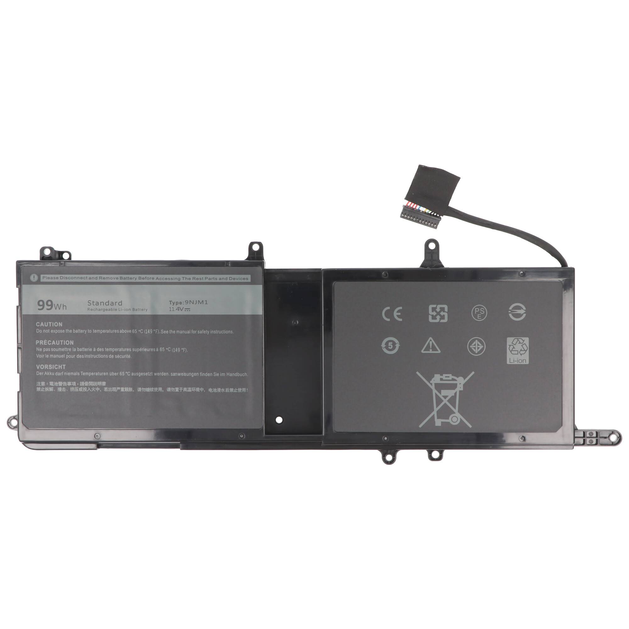 Akku passend für Dell Alienware 17 R4/R5, Li-ion, 11,4V, 8690mAh, 99Wh