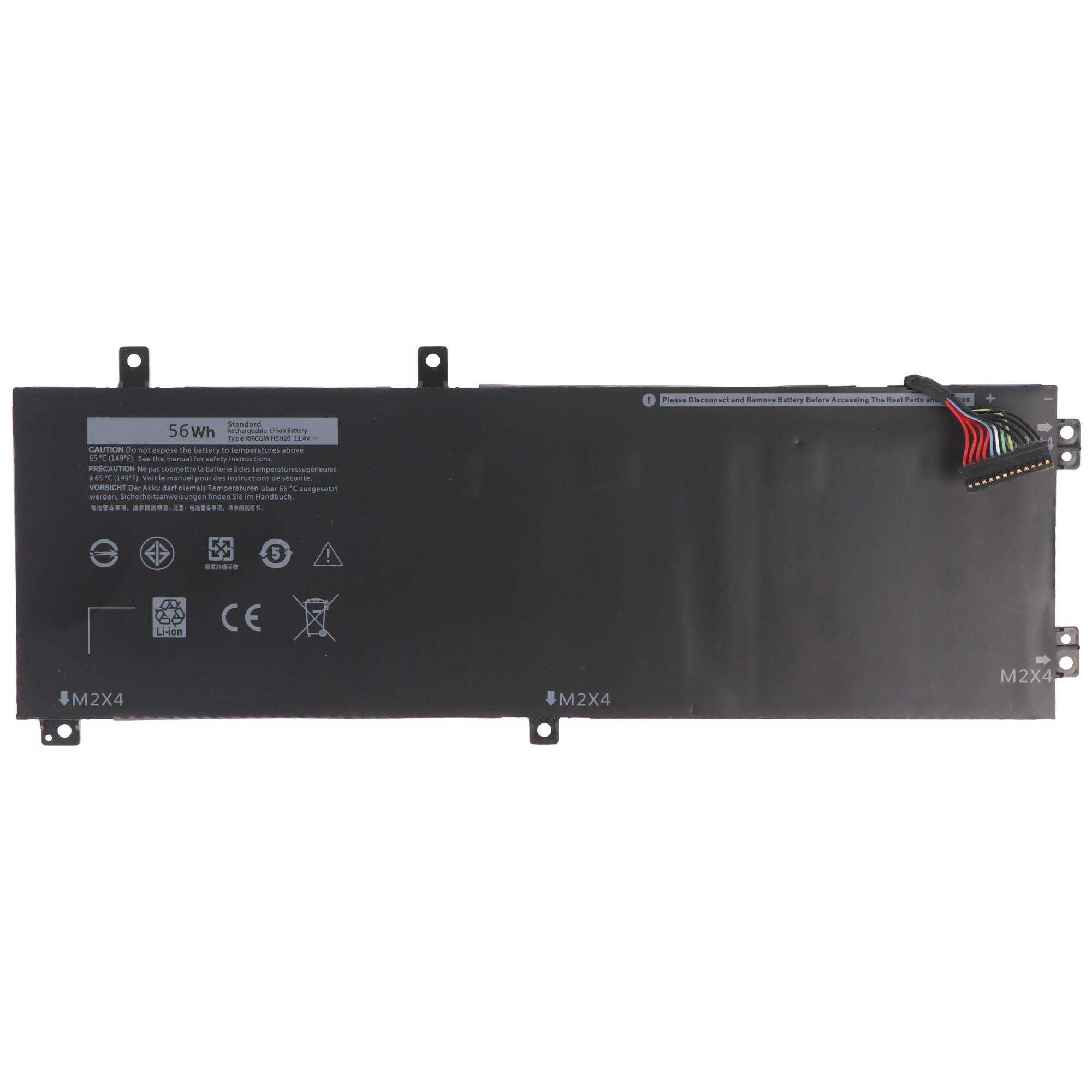 Akku passend für Dell XPS 15 (9550), Li-Polymer, 11,4V, 4910mAh, 56Wh