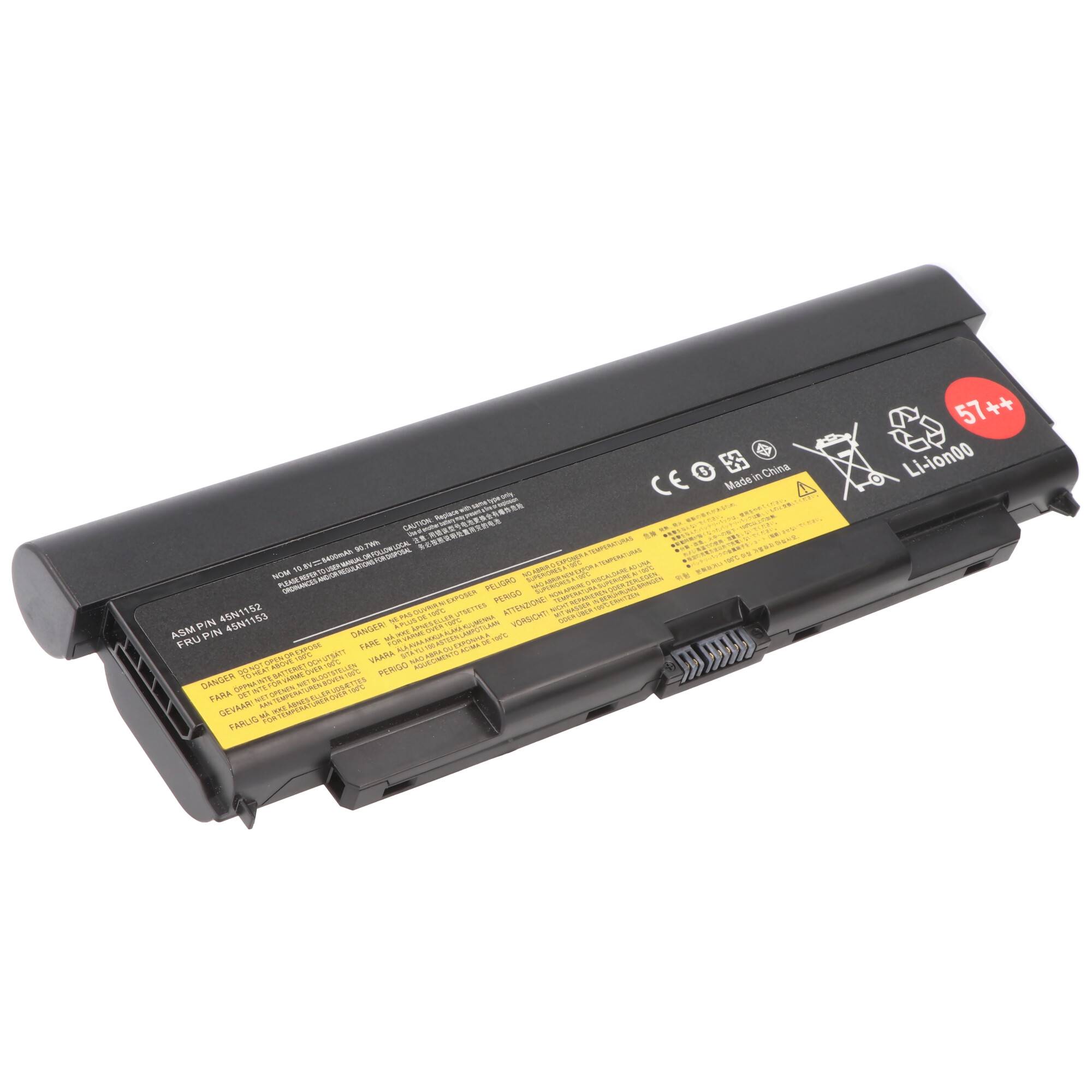 Akku passend für Lenovo ThinkPad T440p, T540p, 57++, Li-ion, 11,1V, 7800mAh, 87Wh