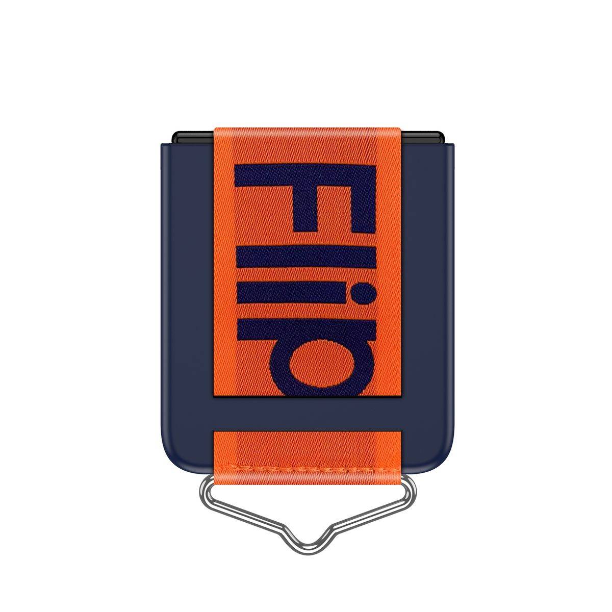 Für Samsung Galaxy Z Flip4 5G Kunststoff Design Handy Tasche Hülle Etuis Dunkelblau