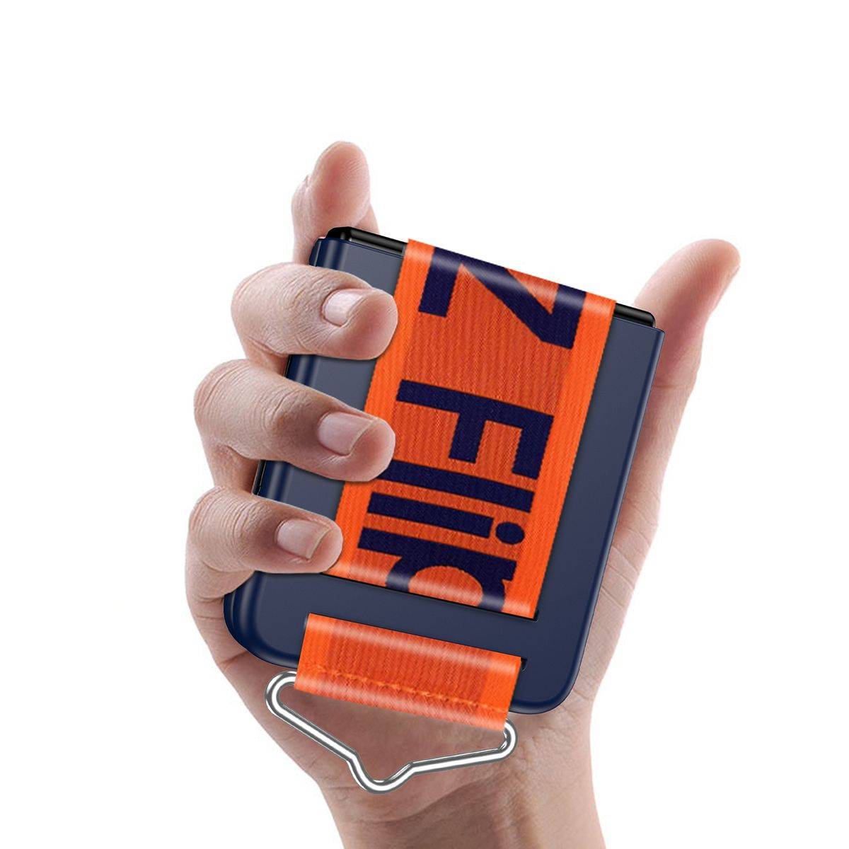 Für Samsung Galaxy Z Flip4 5G Kunststoff Design Handy Tasche Hülle Etuis Dunkelblau