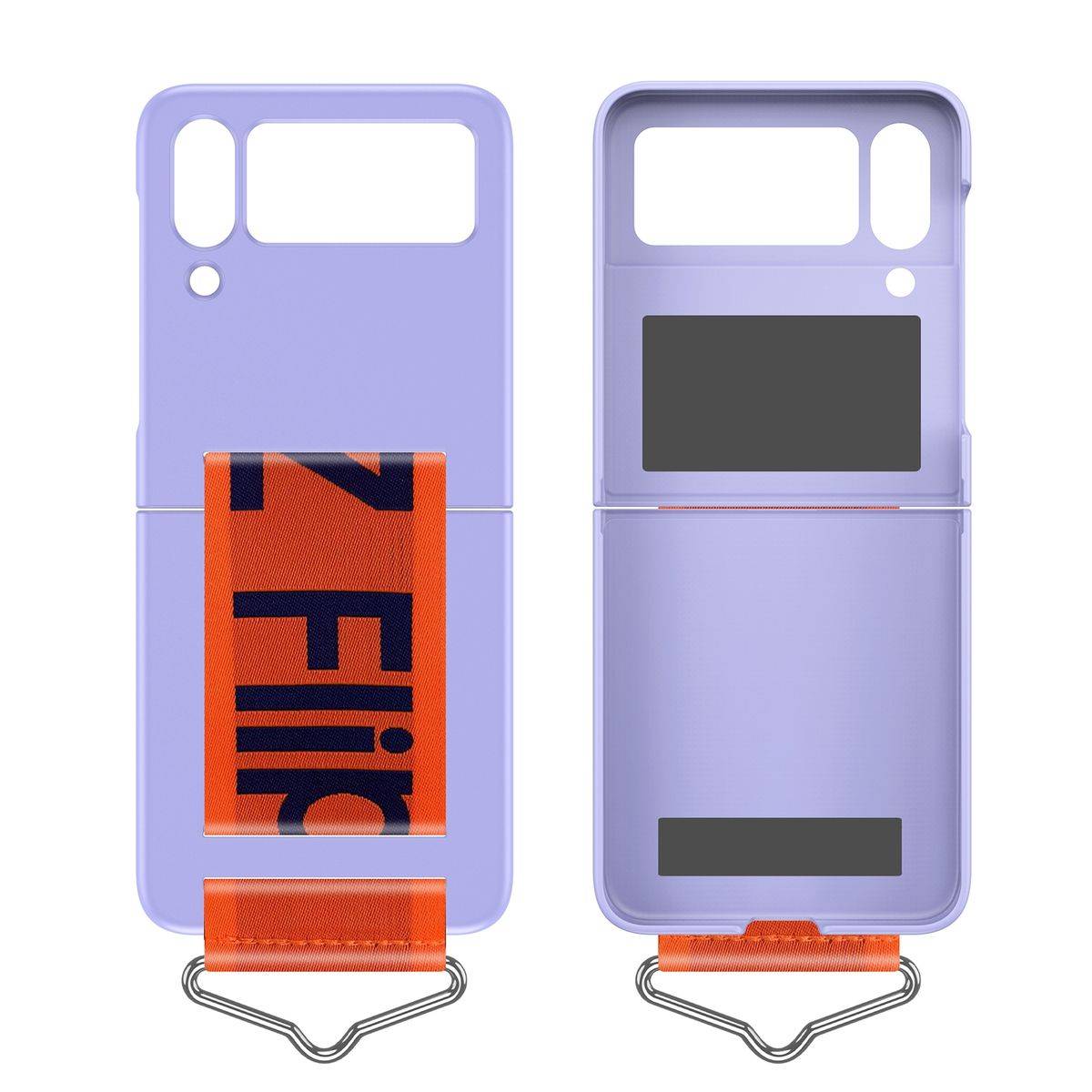 Für Samsung Galaxy Z Flip4 5G Kunststoff Design Handy Tasche Hülle Etuis Lila