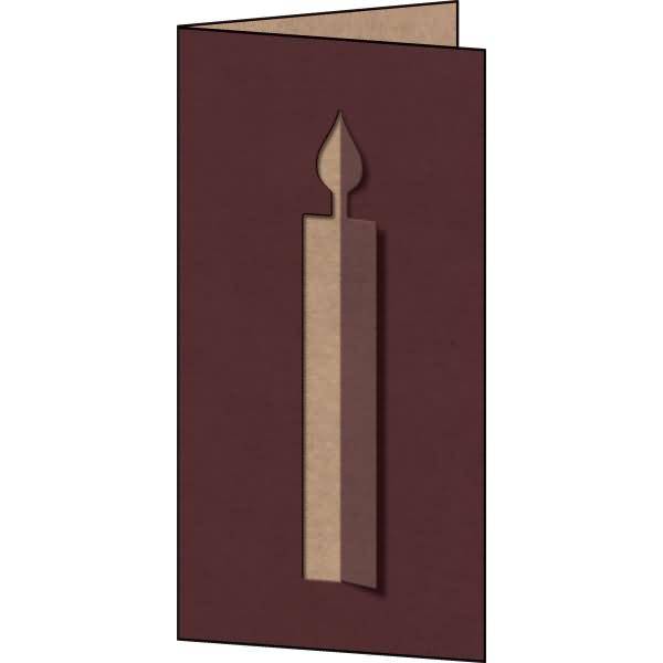 Weihnachtskarte-Set DL 225g 10+10 Stück Kraftkarton Cut-out style