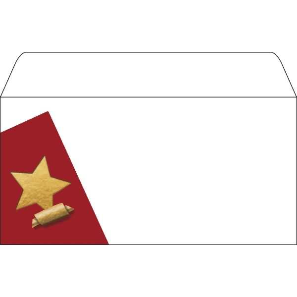 Weihnachtsumschlag-Set DIN lang 90g 25 Stück Cut-out style (gold)