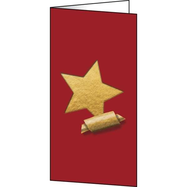 Weihnachts-Karte DL 250g 10+10 Stück Cut-out style (gold) Set