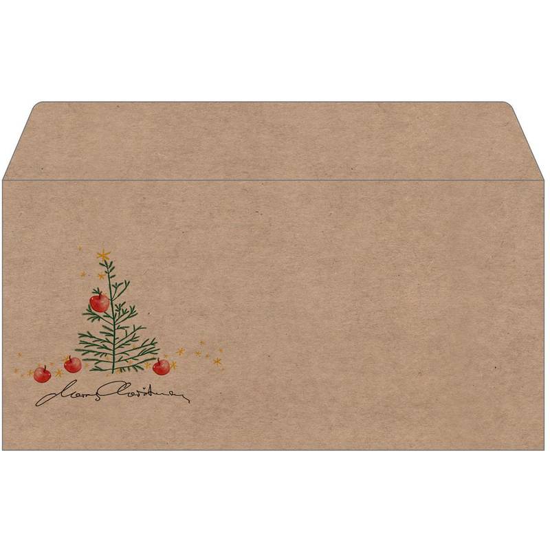 sigel Weihnachts-Umschlag "Christmas with apples", DIN lang