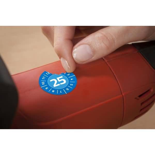 Prüfplaketten 2025 30mm VE=80 Etiketten blau