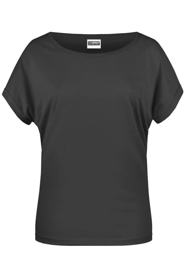 Ladies' Casual-T Damen T-Shirt in legerem Stil schwarz, Gr. L