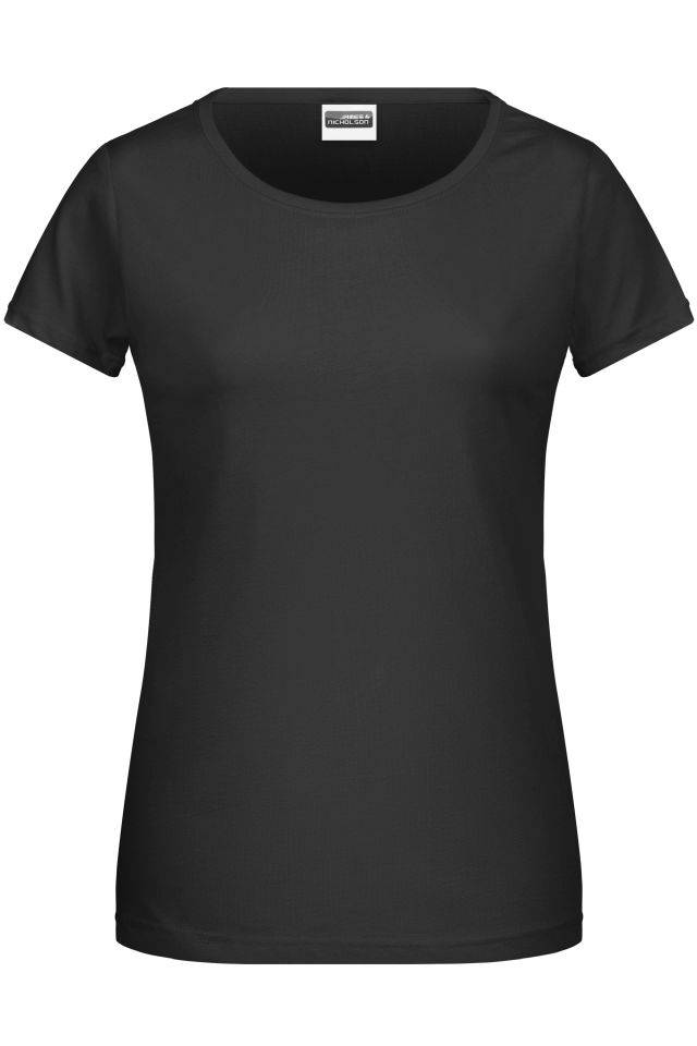 Ladies' Basic-T Damen T-Shirt in klassischer Form schwarz, Gr. L