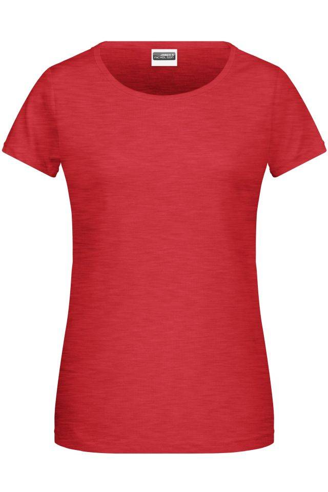 Ladies' Basic-T Damen T-Shirt in klassischer Form rot, Gr. S
