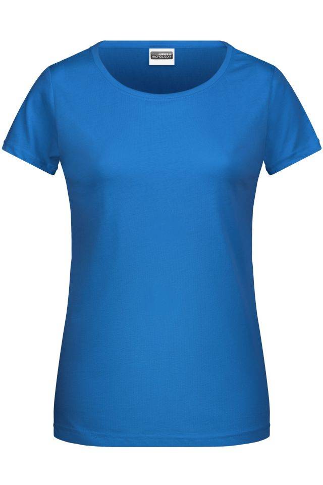Ladies' Basic-T Damen T-Shirt in klassischer Form blau, Gr. L