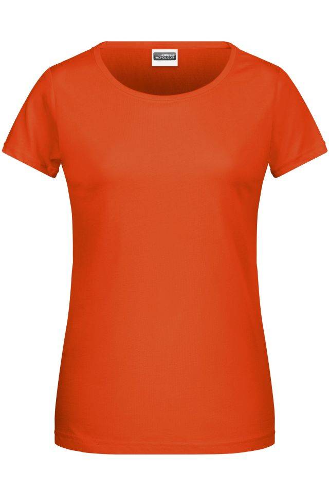 Ladies' Basic-T Damen T-Shirt in klassischer Form orange, Gr. XL