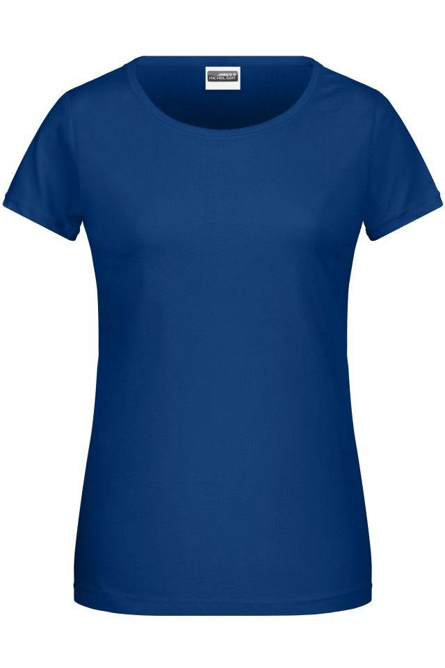 Ladies' Basic-T Damen T-Shirt in klassischer Form blau, Gr. S