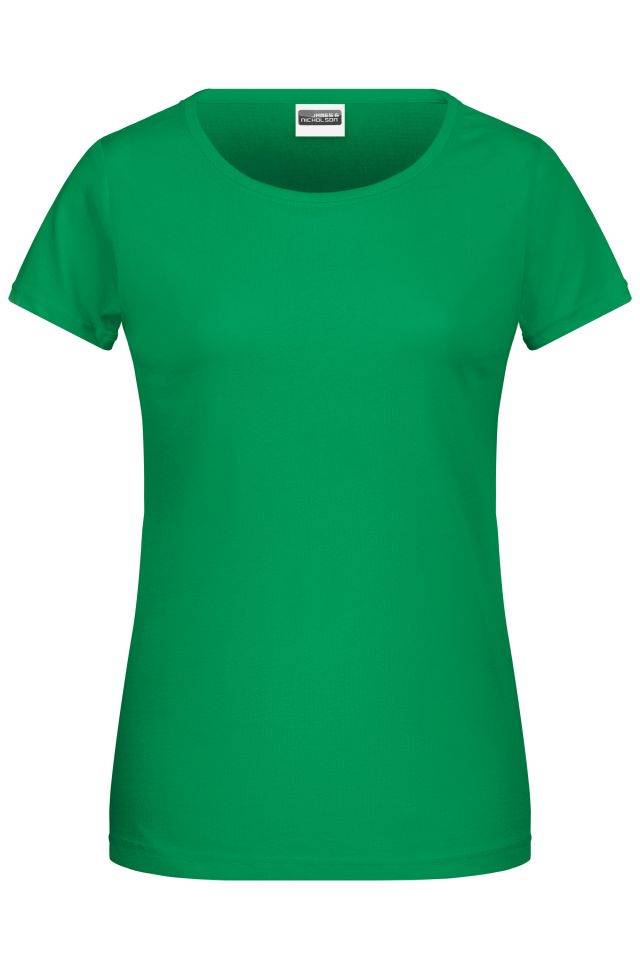 Ladies' Basic-T Damen T-Shirt in klassischer Form grün, Gr. XS