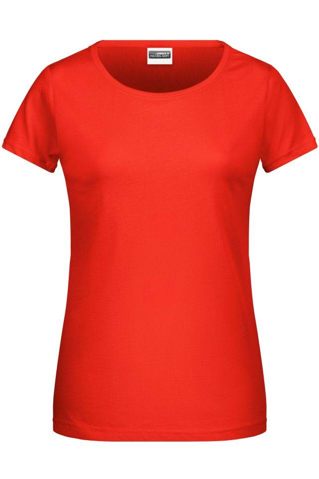 Ladies' Basic-T Damen T-Shirt in klassischer Form rot, Gr. L