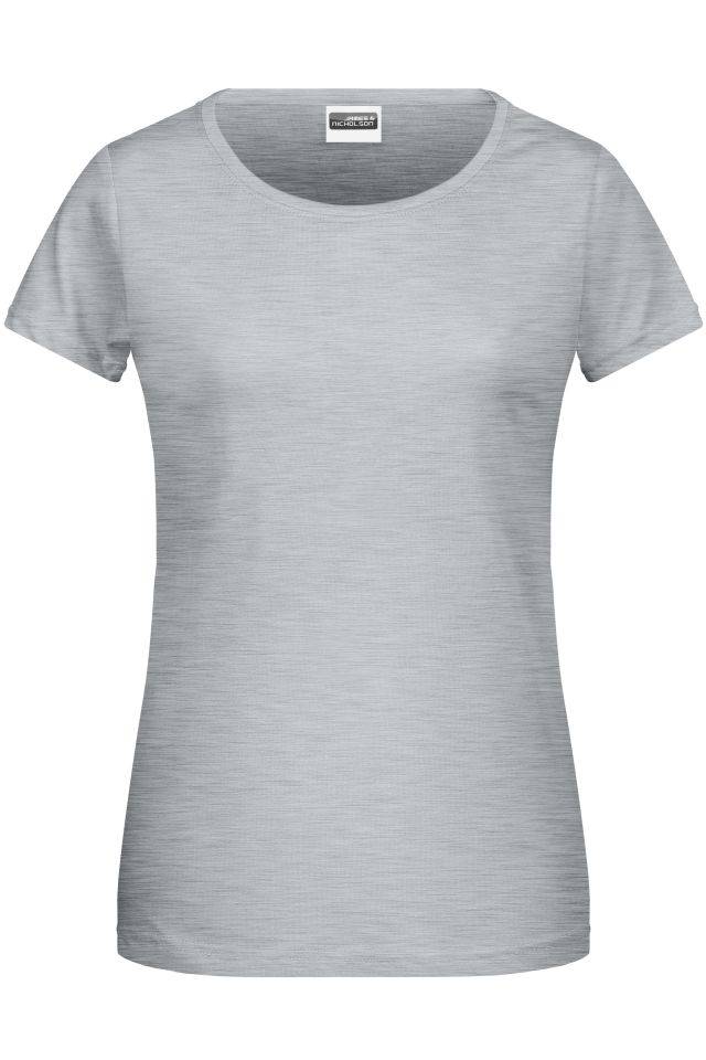Ladies' Basic-T Damen T-Shirt in klassischer Form grau, Gr. S