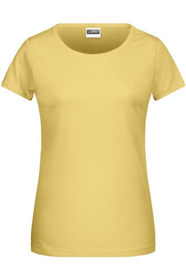 Ladies' Basic-T Damen T-Shirt in klassischer Form gelb, Gr. M