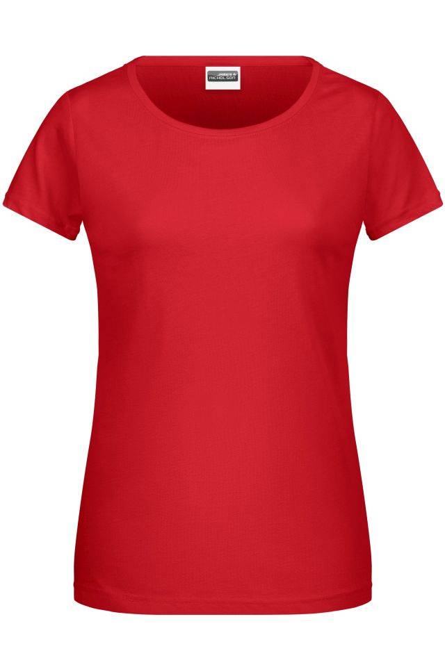 Ladies' Basic-T Damen T-Shirt in klassischer Form rot, Gr. XS