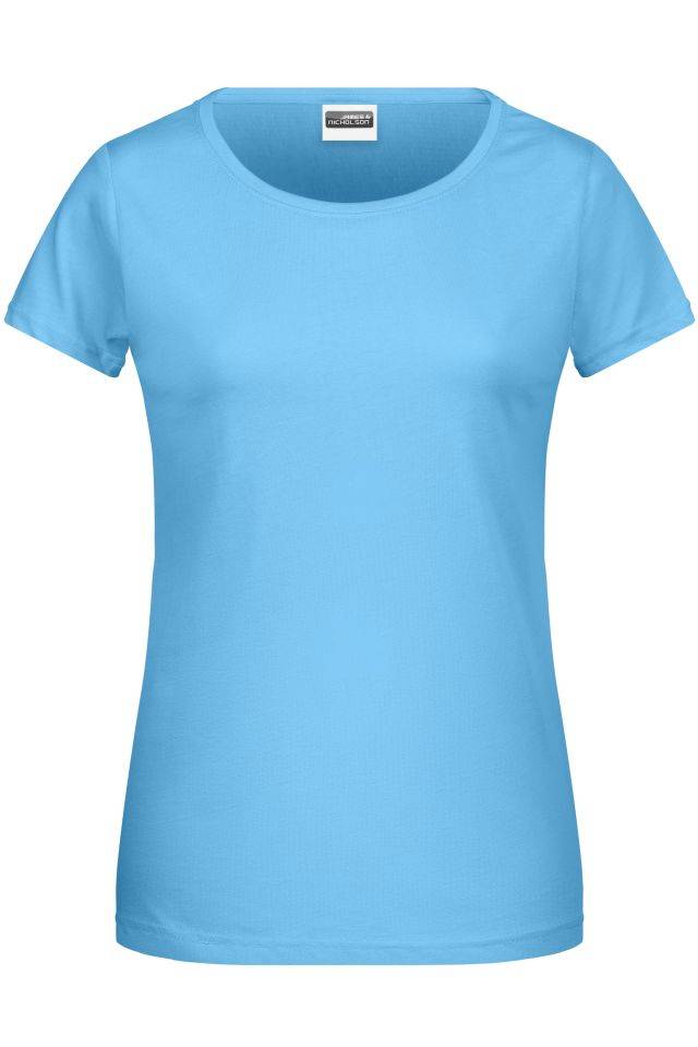 Ladies' Basic-T Damen T-Shirt in klassischer Form blau, Gr. S