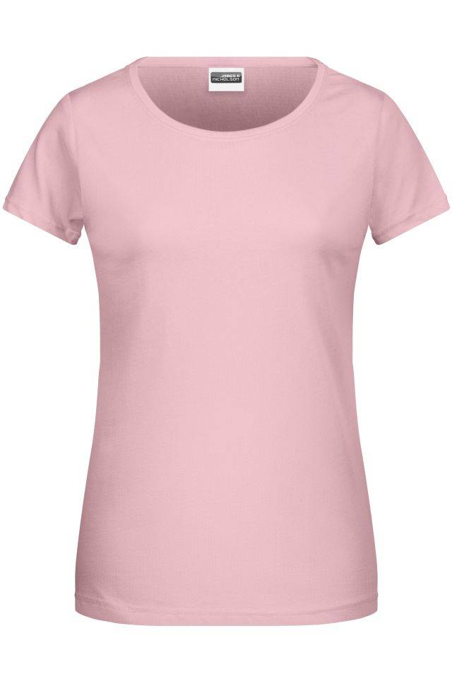 Ladies' Basic-T Damen T-Shirt in klassischer Form pink, Gr. L