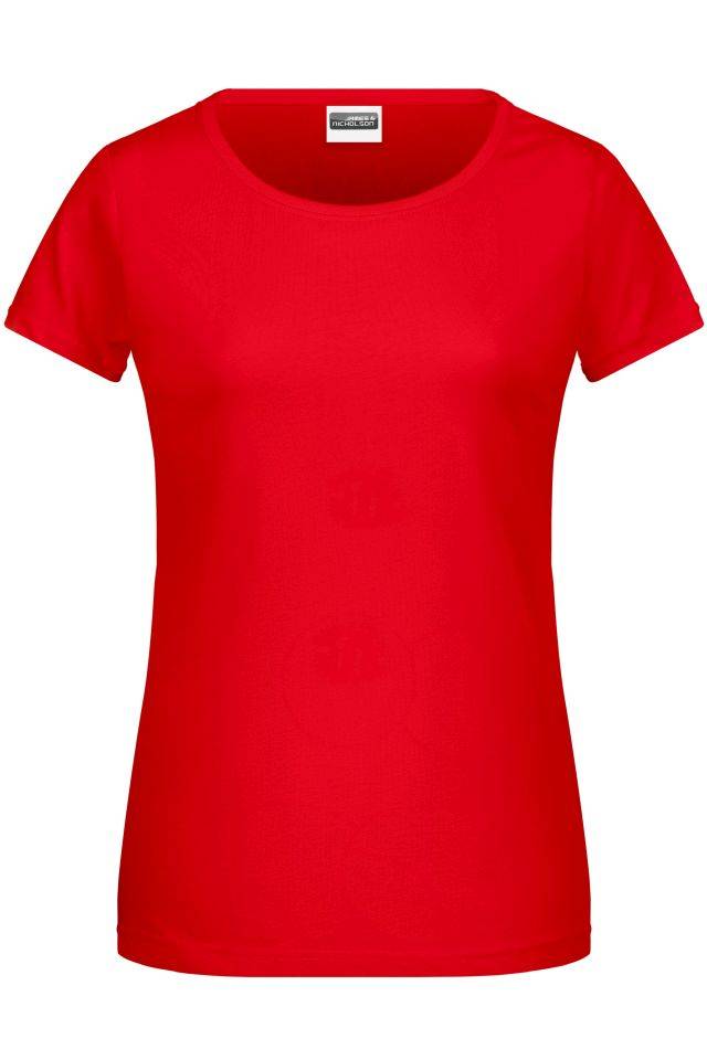 Ladies' Basic-T Damen T-Shirt in klassischer Form rot, Gr. S