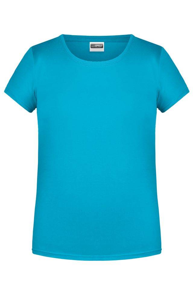 Ladies' Basic-T Damen T-Shirt in klassischer Form blau, Gr. S