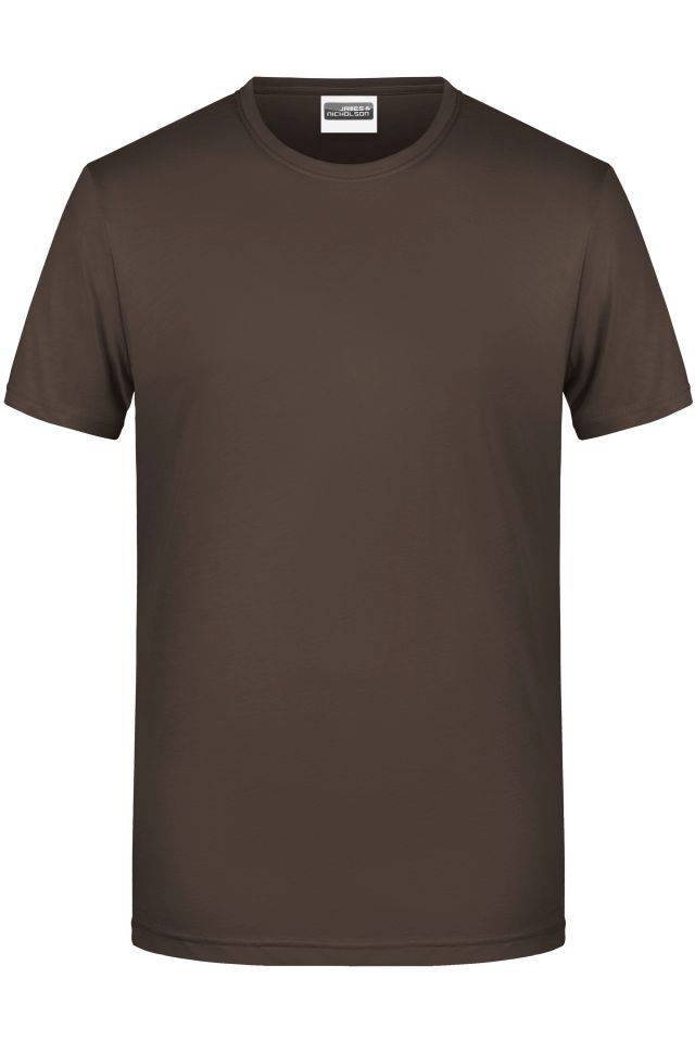 Men's Basic-T Herren T-Shirt in klassischer Form braun, Gr. XXL