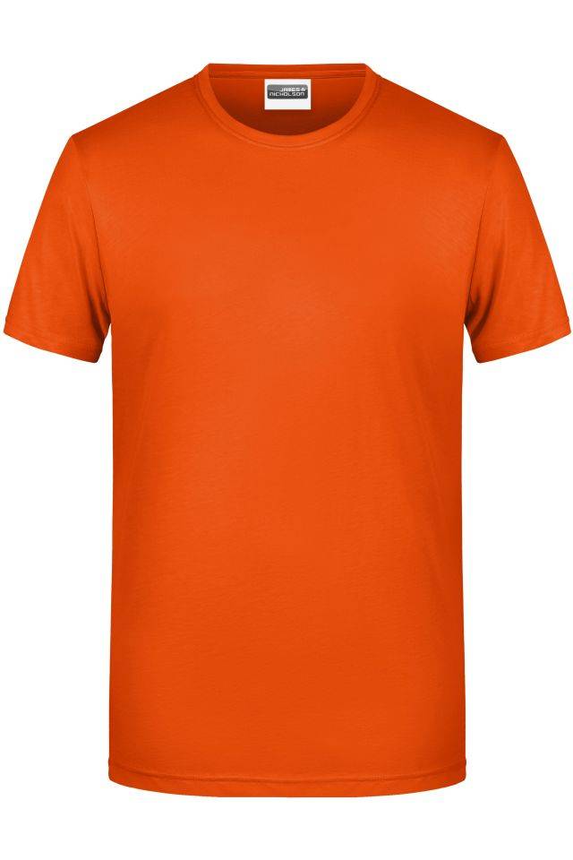 Men's Basic-T Herren T-Shirt in klassischer Form orange, Gr. M