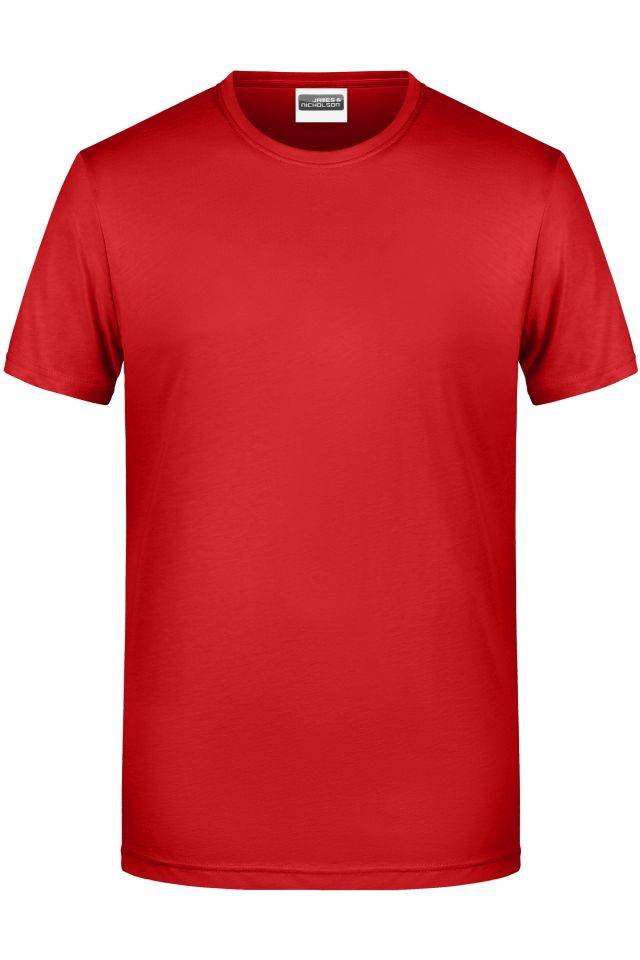 Men's Basic-T Herren T-Shirt in klassischer Form rot, Gr. XXL