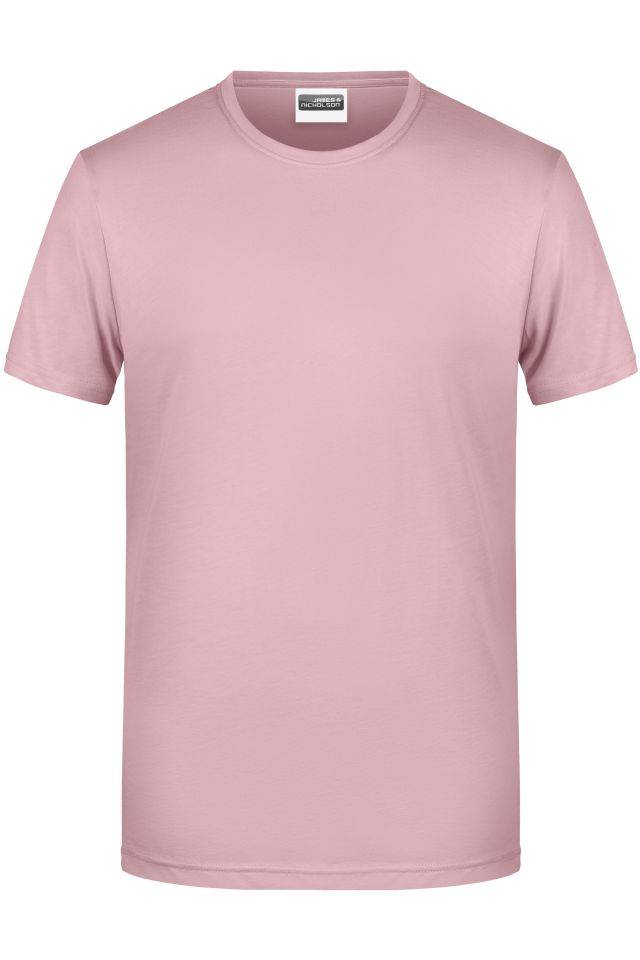 Men's Basic-T Herren T-Shirt in klassischer Form pink, Gr. XXL