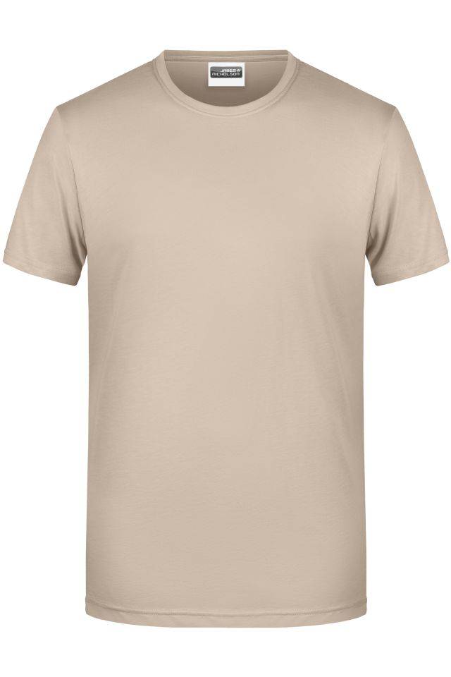 Men's Basic-T Herren T-Shirt in klassischer Form braun/grau, Gr. XL