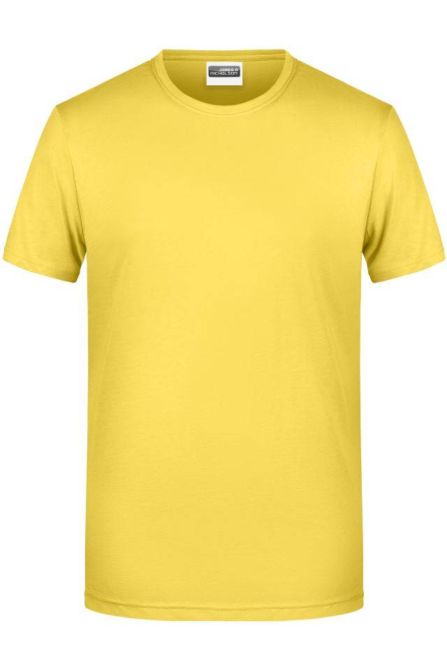 Men's Basic-T Herren T-Shirt in klassischer Form gelb, Gr. XL