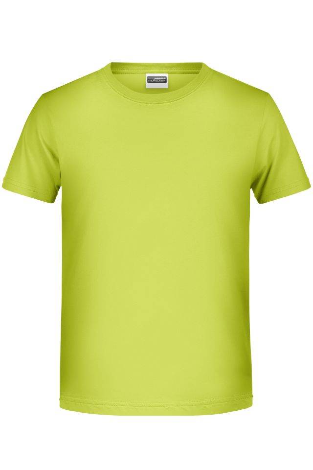 Boys' Basic-T T-Shirt für Kinder in klassischer Form gelb, Gr. S