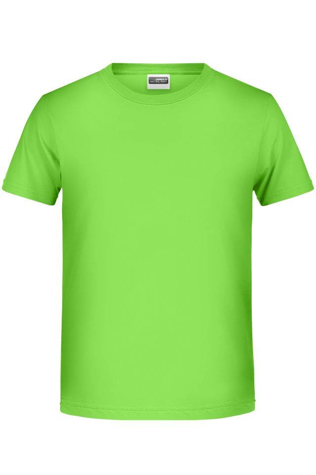 Boys' Basic-T T-Shirt für Kinder in klassischer Form grün, Gr. XL