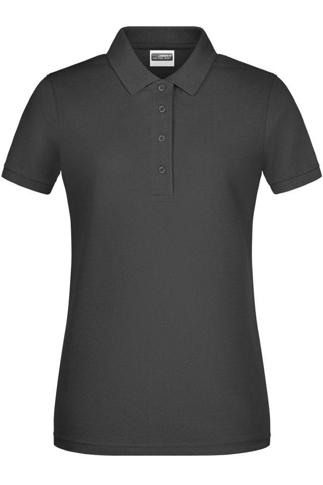 Ladies' Basic Polo Klassisches Poloshirt schwarz, Gr. L