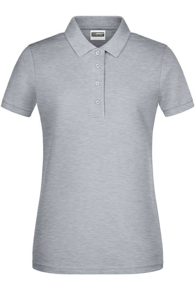 Ladies' Basic Polo Klassisches Poloshirt grau, Gr. XXL