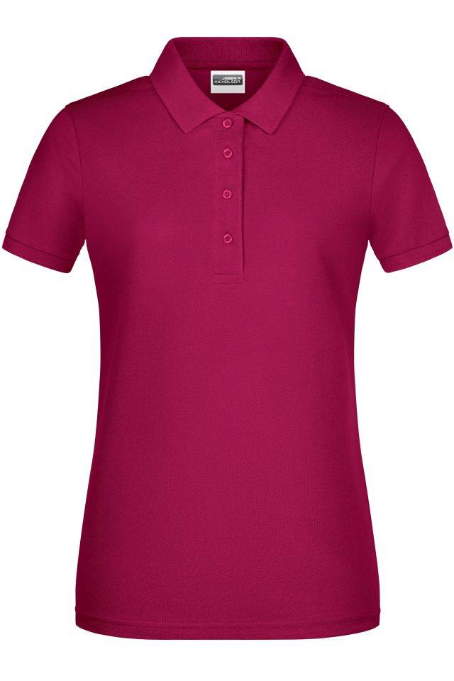 Ladies' Basic Polo Klassisches Poloshirt rot/weinrot, Gr. S