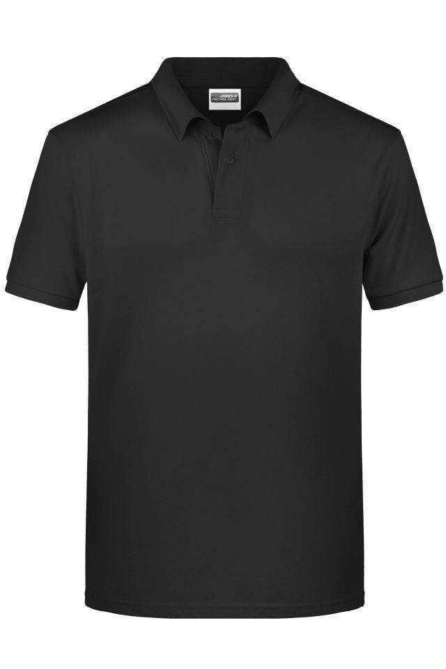 Men's Basic Polo Klassisches Poloshirt schwarz, Gr. M