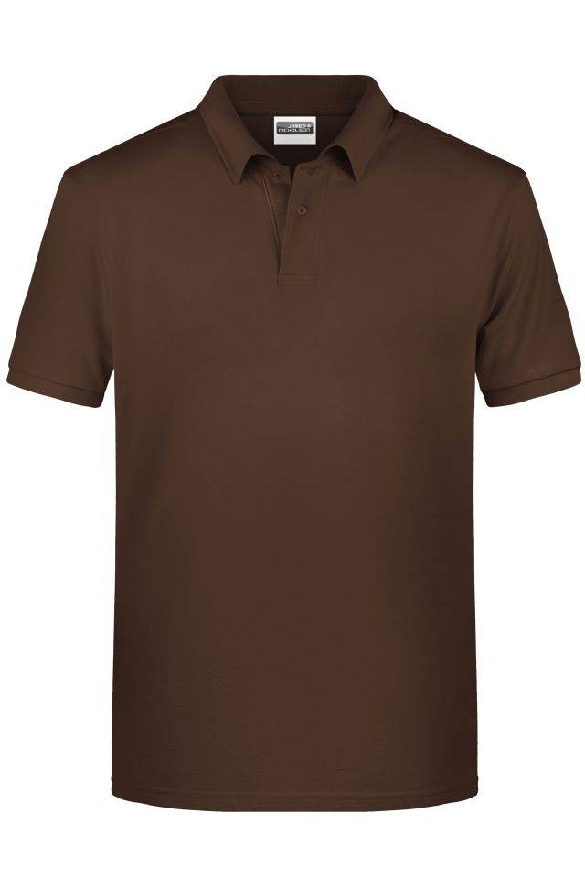 Men's Basic Polo Klassisches Poloshirt braun, Gr. M